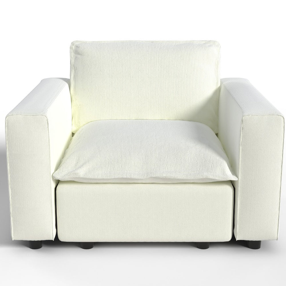 Ainfox Module Sofa Oversized Single Sofa With Armrest Beige For Living Room