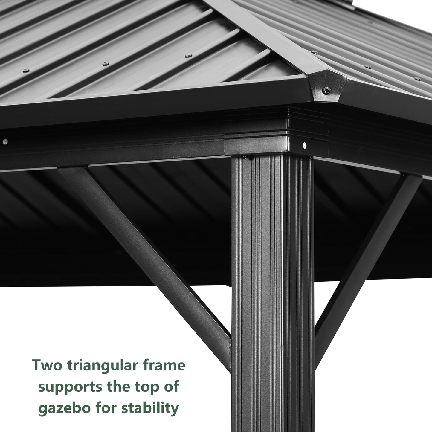 Ainfox 12*16Ft Patio Gabezo Outdoor Canopy with Mosquito with 2200lbs weight capacity of snow