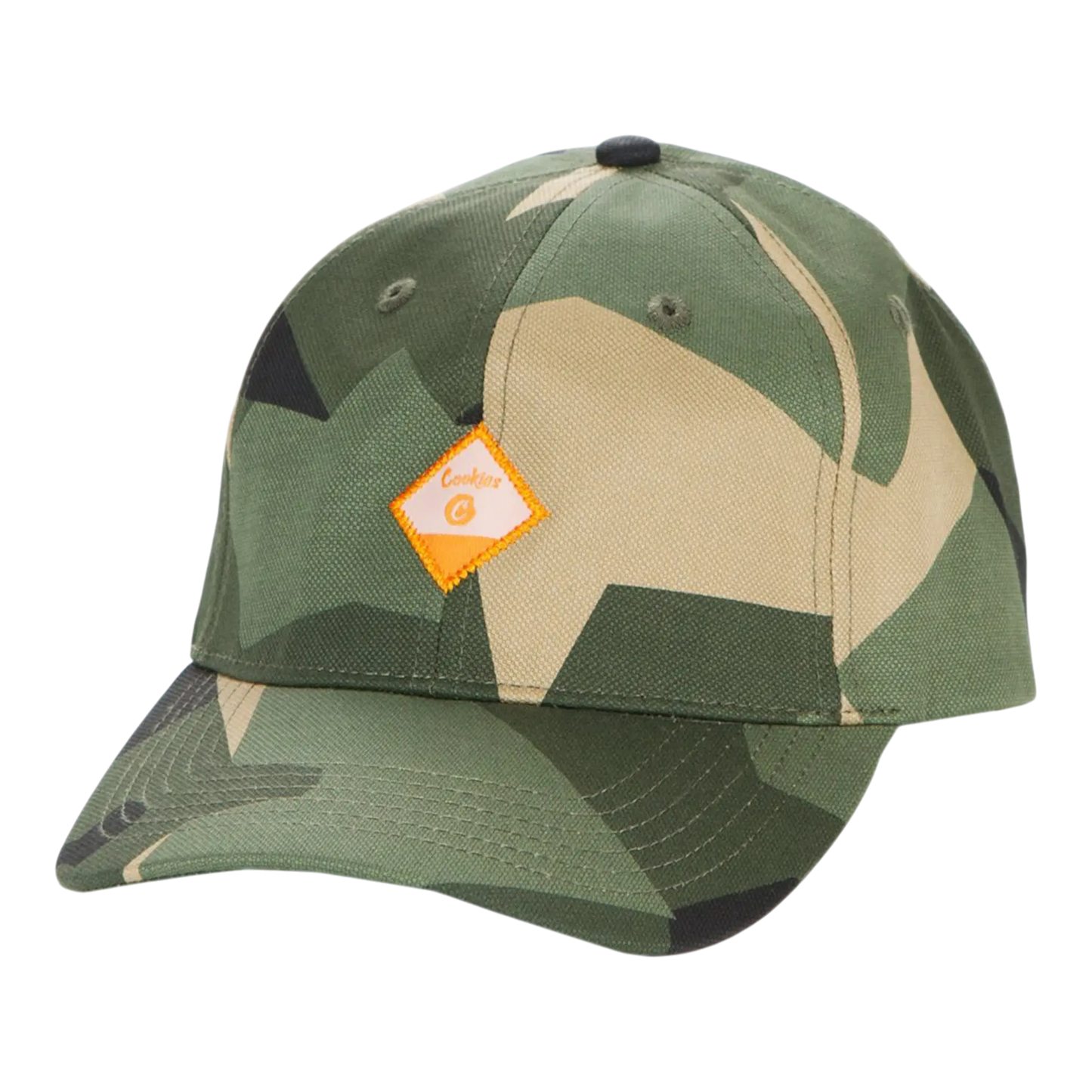 Cookies Botanical Cotton Canvas Dad Hat Olive Camo by NYCMode