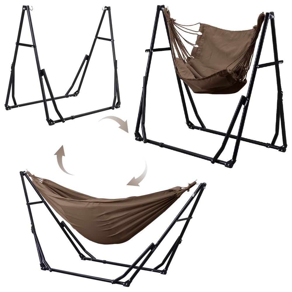 Ainfox 2 in 1 Portable Hammock Bed Camping Chair with Stand Included