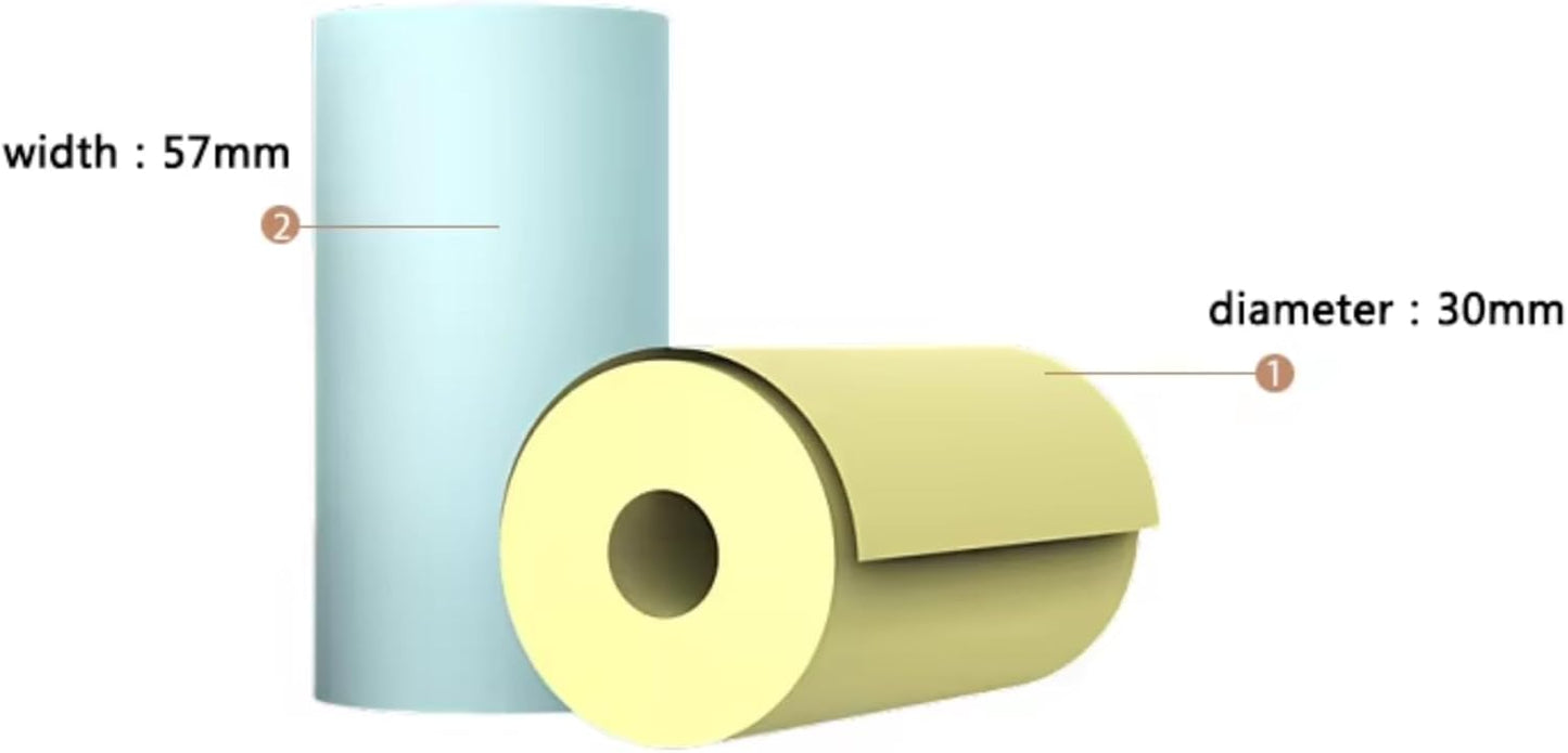 58mm Thermal Photo Paper Rolls – Compatible with Paperang & Peripage, Color Printing Paper for Mini Mobile Photo Printers, 3-Pack for Portable Inkless Printing.