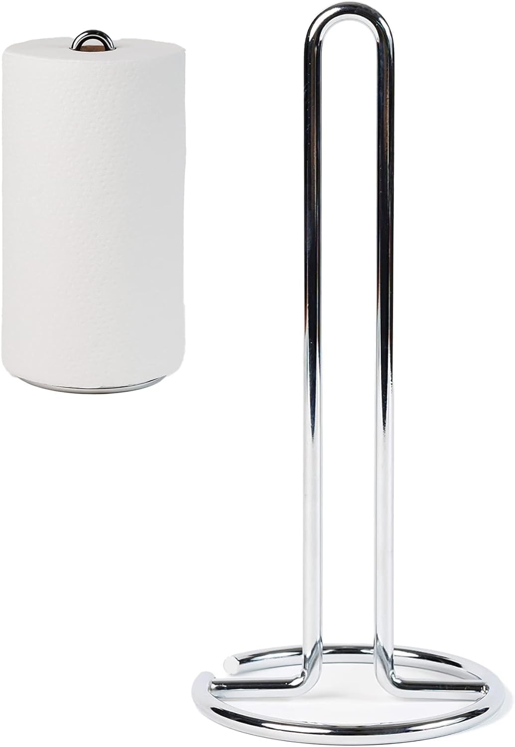 FitWell Paper Towel Holder for Kitchen Countertops, Bars & Dining Tables Steel Paper Towel Stand, Fits Standard & Jumbo Rolls, 1 Count