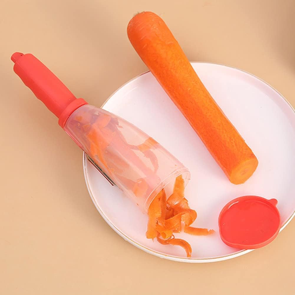 Multifunctional 3-in-1 Vegetable Peeler with Storage Box – Stainless Steel Vegitable & Fruit Peeler – Kitchen Tool for Easy Peeling & Slicing – Peeling Knife for Home & Professional Use