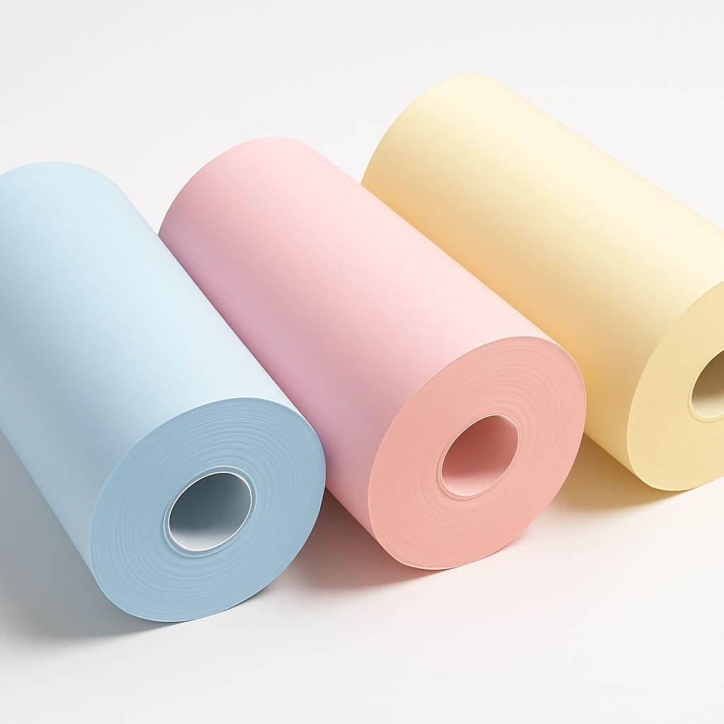58mm Thermal Photo Paper Rolls – Compatible with Paperang & Peripage, Color Printing Paper for Mini Mobile Photo Printers, 3-Pack for Portable Inkless Printing.