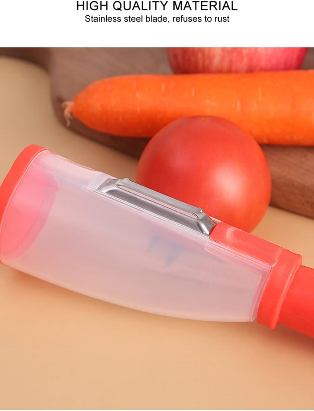 Multifunctional 3-in-1 Vegetable Peeler with Storage Box – Stainless Steel Vegitable & Fruit Peeler – Kitchen Tool for Easy Peeling & Slicing – Peeling Knife for Home & Professional Use