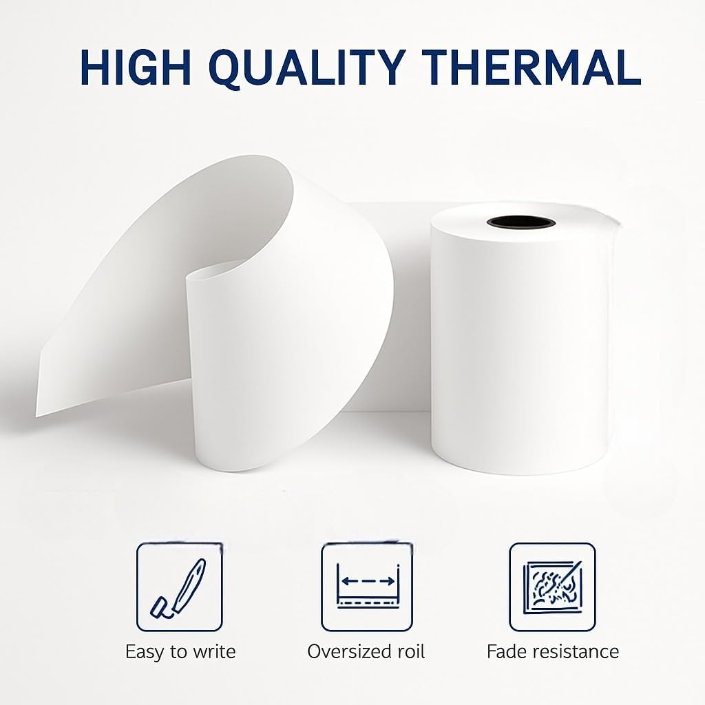 58mm Thermal Photo Paper Rolls – Compatible with Papering & Peri page, Printing Paper for Mini Mobile Photo Printers, 3-Pack for Portable Inkless Printing.