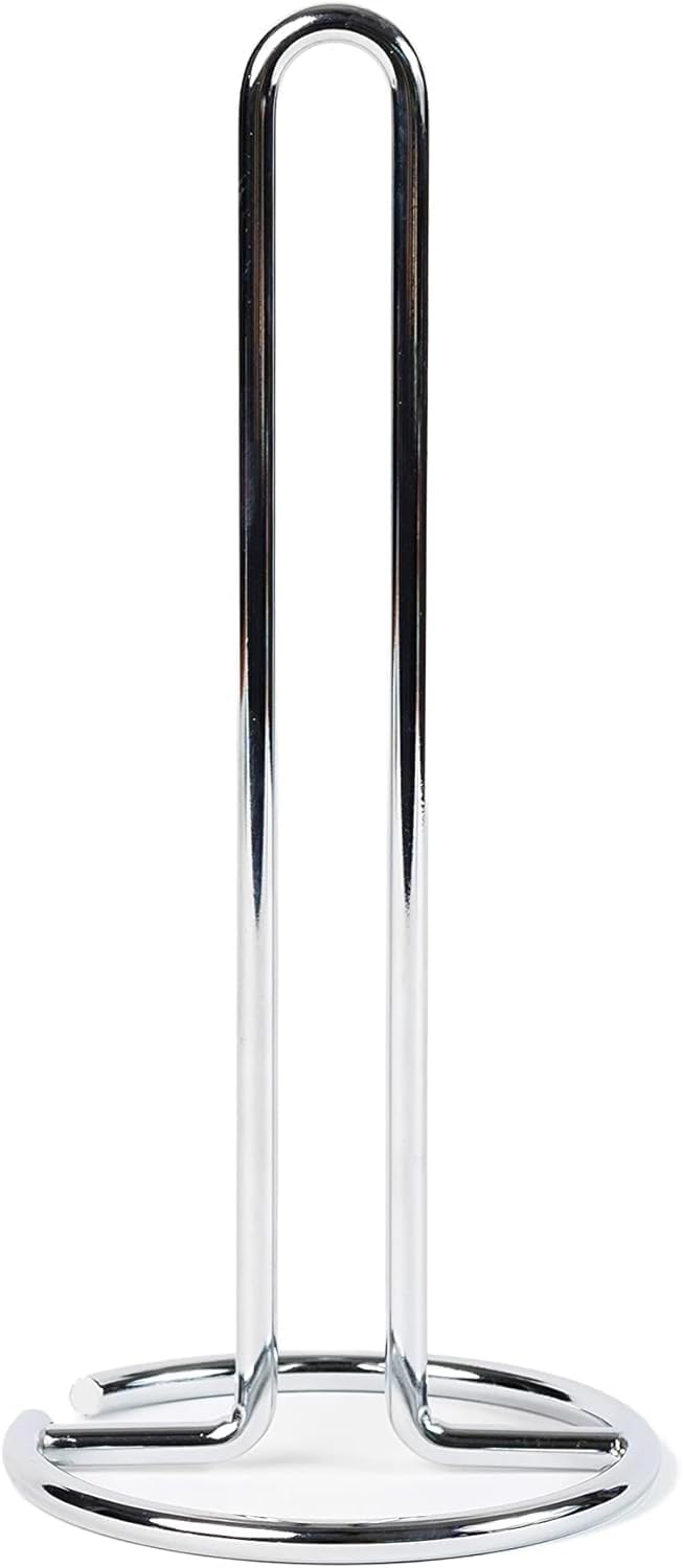 FitWell Paper Towel Holder for Kitchen Countertops, Bars & Dining Tables Steel Paper Towel Stand, Fits Standard & Jumbo Rolls, 1 Count
