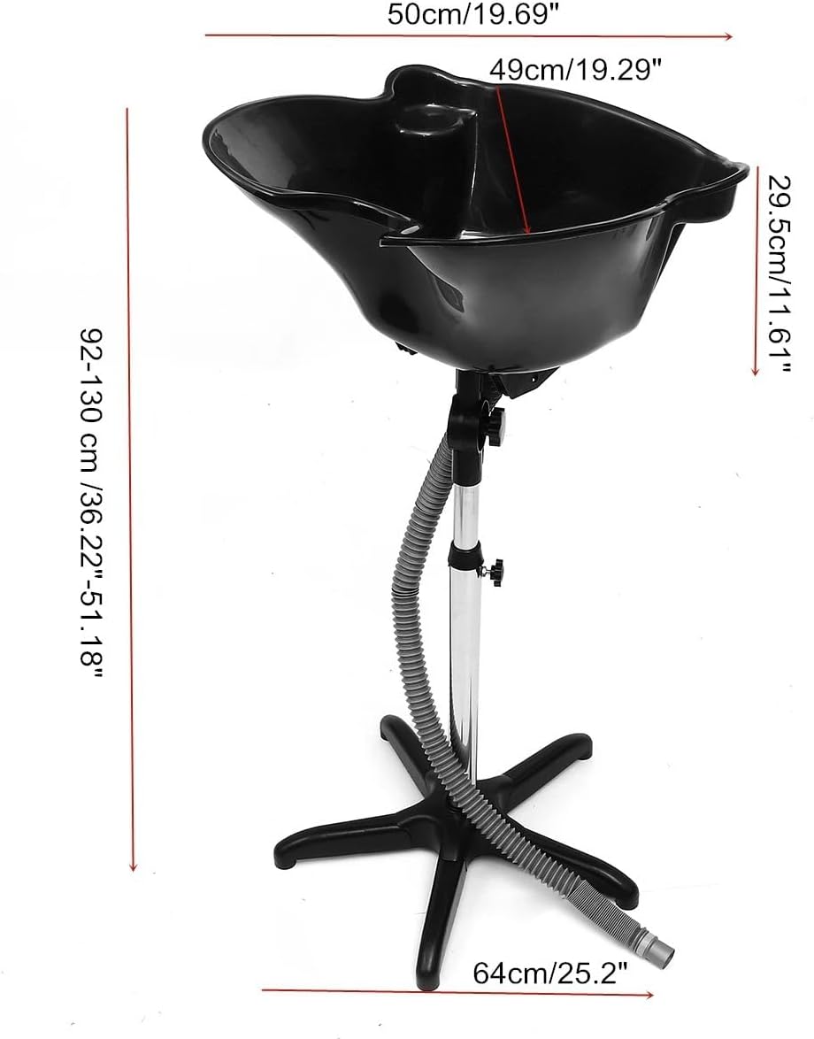 Portable Hairdressing Sink - Adjustable Height Salon Shampoo Bowl | Hair Washing Sink with Drain Hose for Home & Professional Use!- Adjustable Height Salon Shampoo Bowl | Hair Washing Sink with Drain Hose for Home & Professional Use!