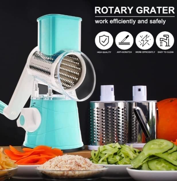 Premium Cheese Grater with Ergonomic Handle | Stainless Steel, Easy to Clean, Multi-Purpose Kitchen Tool | Ideal for grating cheese, vegetables, chocolate, and zesting fruits.