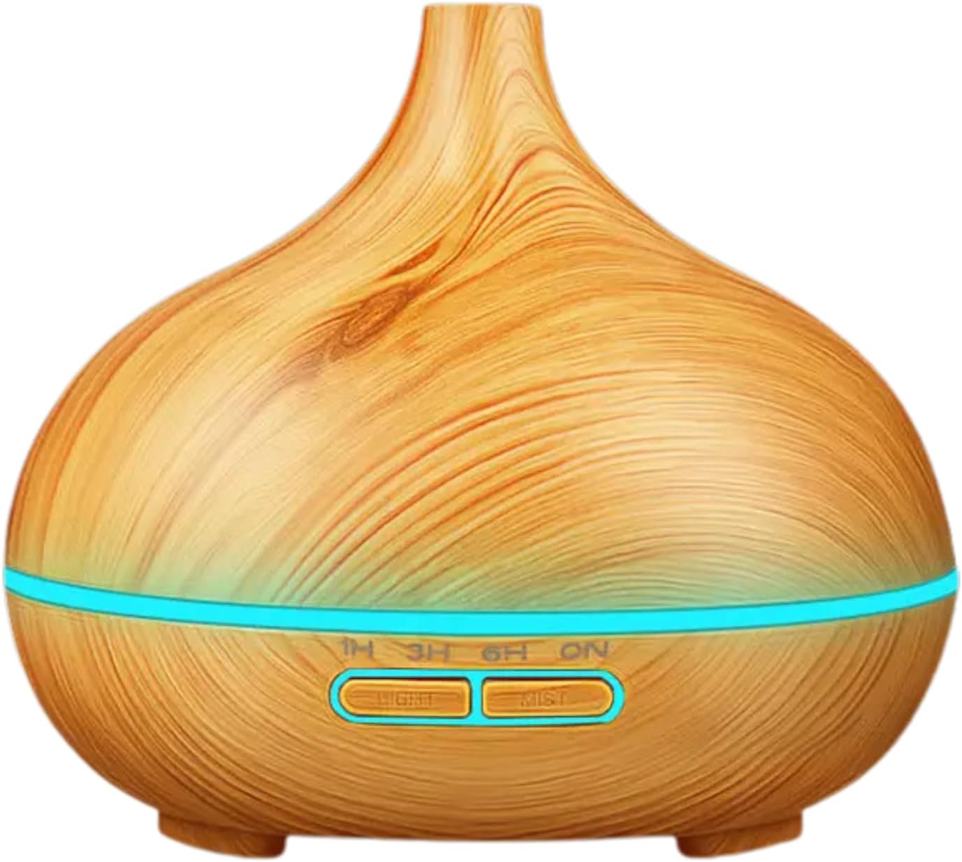 Fragrance Humidifier Essential Diffuser 200ml | Essential Oil Air Purifier | Wood Grain Ultrasonic Cool Mist | LED Light | Auto Shut-Off | Home, Office & Spa.