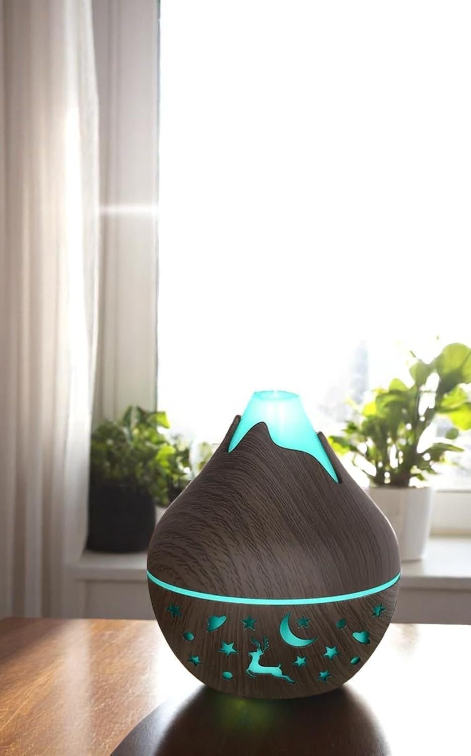 7 Colour LED Air Diffuser & Humidifier with Aromatic Essential Oil Feature | 350ml Ultrasonic Cool Mist | Auto Shut-Off | Aromatherapy Diffuser for Home, Office, Spa and More!