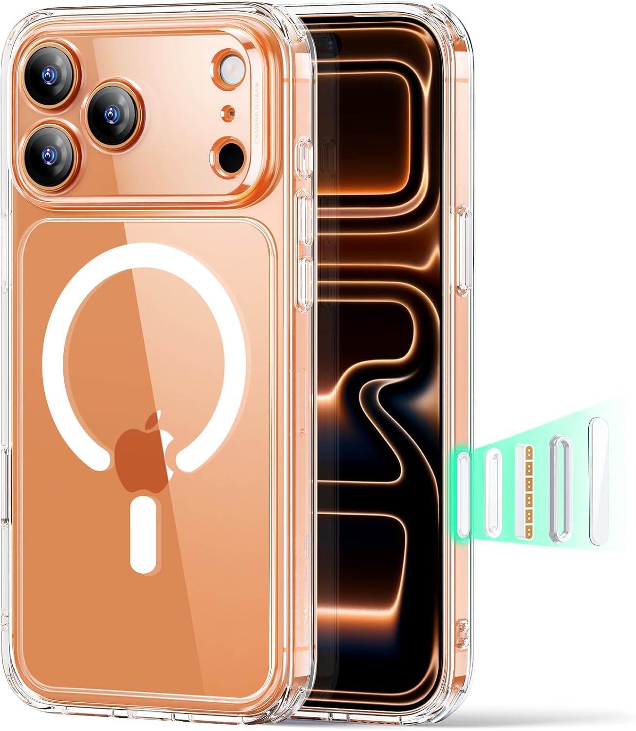 for iPhone 17 Pro Max Case, Camera Control, Compatible with MagSafe, Shockproof Military-Grade Protection, Magnetic Phone Case for iPhone 17 Pro Max