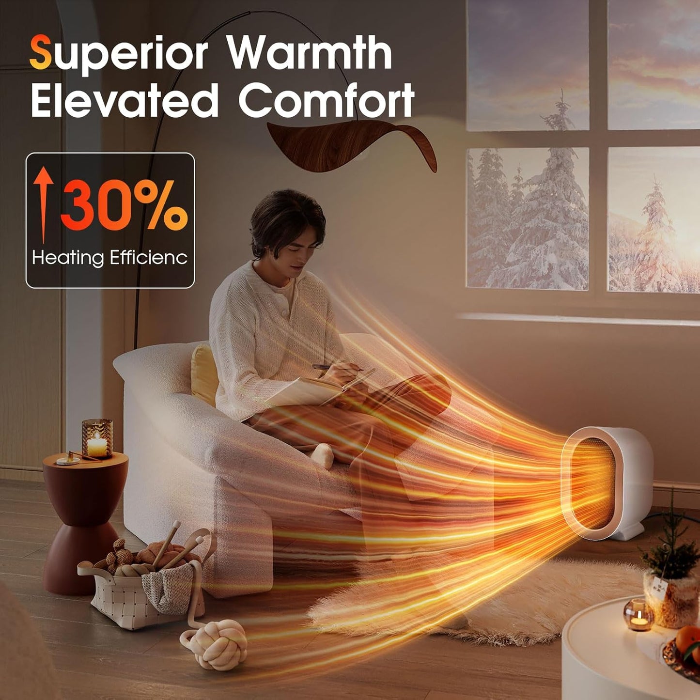 Electric Space Heater for Office,