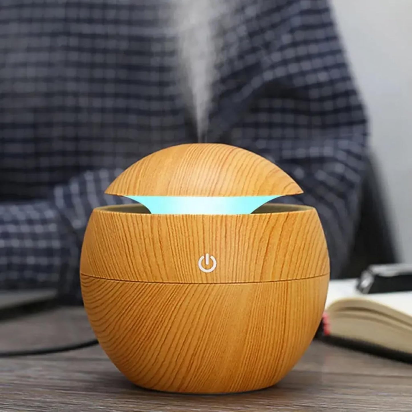 7 Colour LED Air Diffuser & Humidifier with Aromatic Essential Oil Feature | 130ml Ultrasonic Cool Mist | Auto Shut-Off | Aromatherapy Diffuser for Home, Office, Spa and More