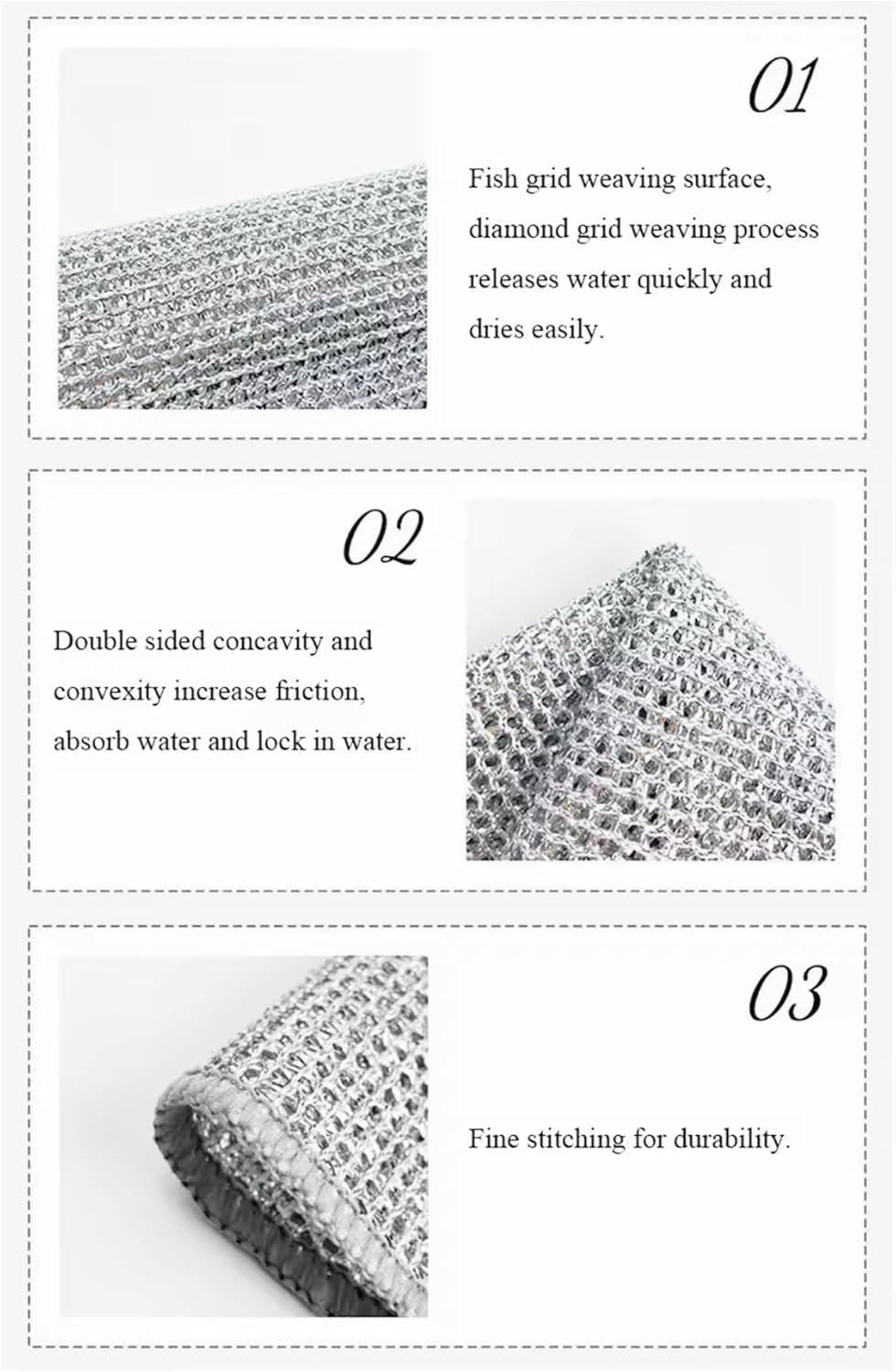 10 Pcs Super Absorbent Kitchen Dishwashing Towels – Quick Dry, Lint-Free, Soft & Durable Microfiber Dish | Cloths for Washing Dishes, Cleaning & Drying