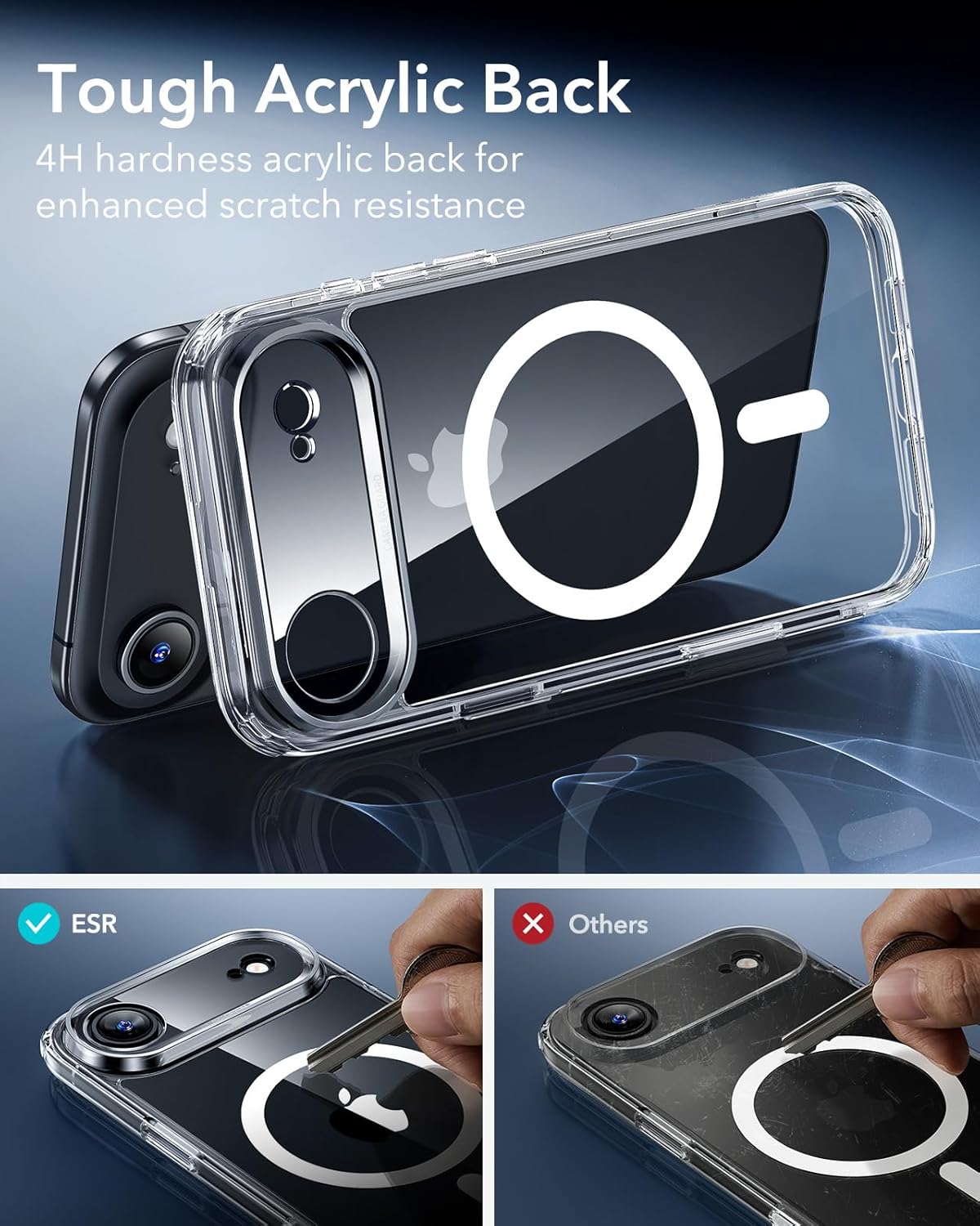iPhone 17 Air Case, Camera Control, Compatible with MagSafe, Shockproof Military-Grade Protection, Magnetic Phone Case for iPhone 17 Air Case, Clear