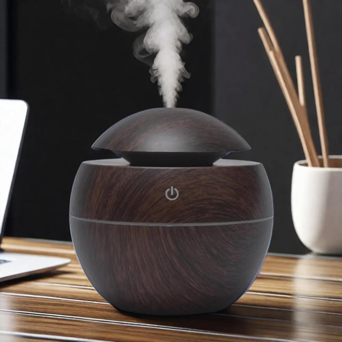 7 Colour LED Air Diffuser & Humidifier with Aromatic Essential Oil Feature | 130ml Ultrasonic Cool Mist | Auto Shut-Off | Aromatherapy Diffuser for Home, Office, Spa and More