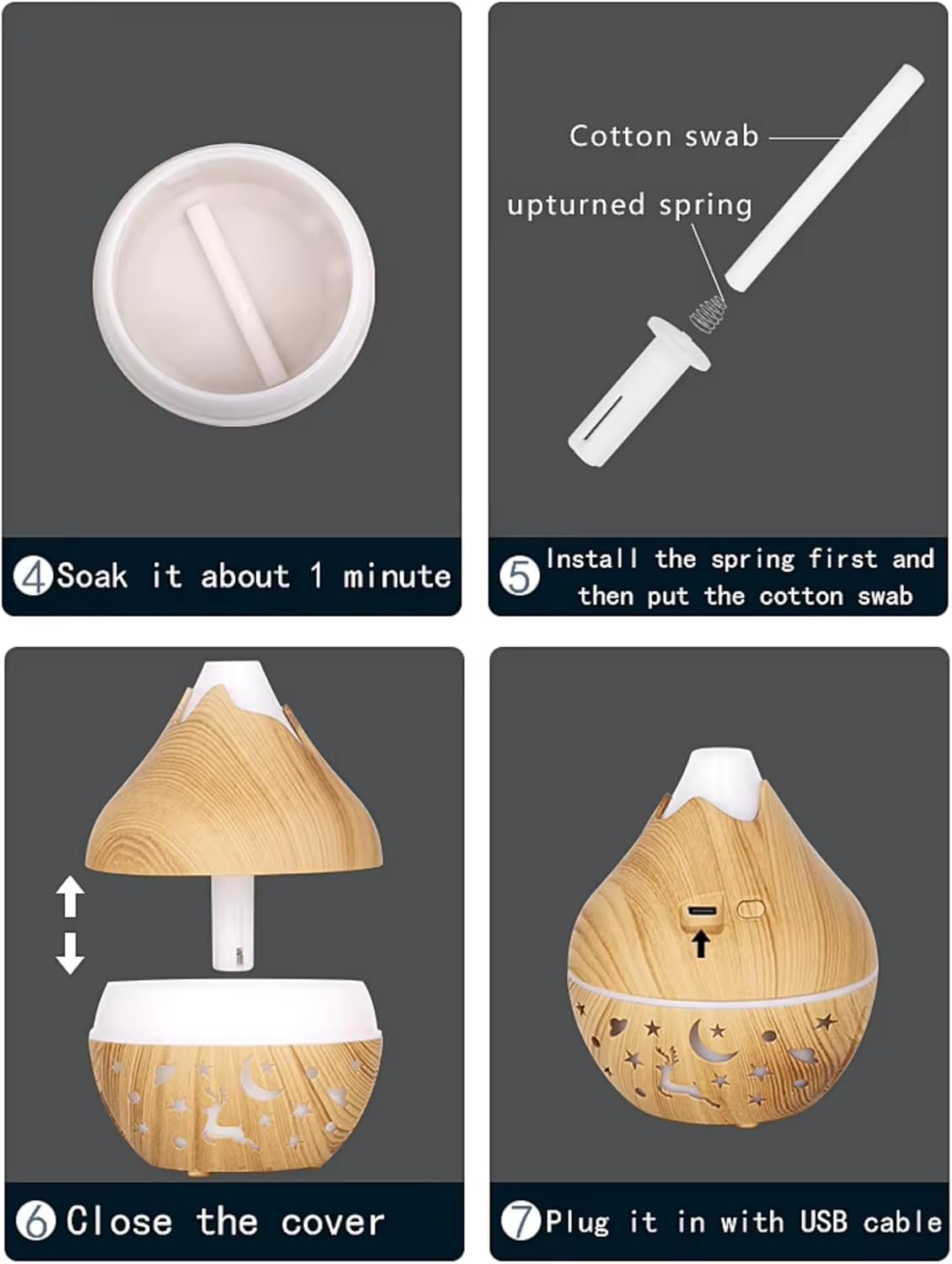 7 Colour LED Air Diffuser & Humidifier with Aromatic Essential Oil Feature | 350ml Ultrasonic Cool Mist | Auto Shut-Off | Aromatherapy Diffuser for Home, Office, Spa and More!