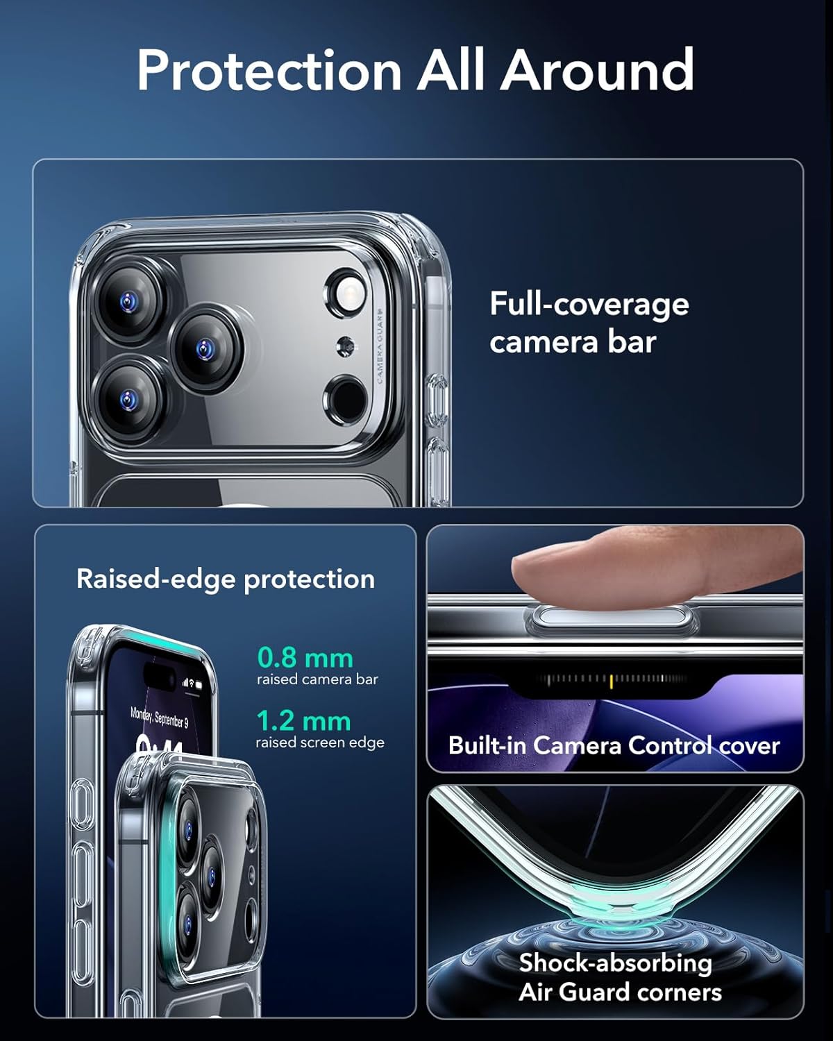 for iPhone 17 Pro Max Case, Camera Control, Compatible with MagSafe, Shockproof Military-Grade Protection, Magnetic Phone Case for iPhone 17 Pro Max