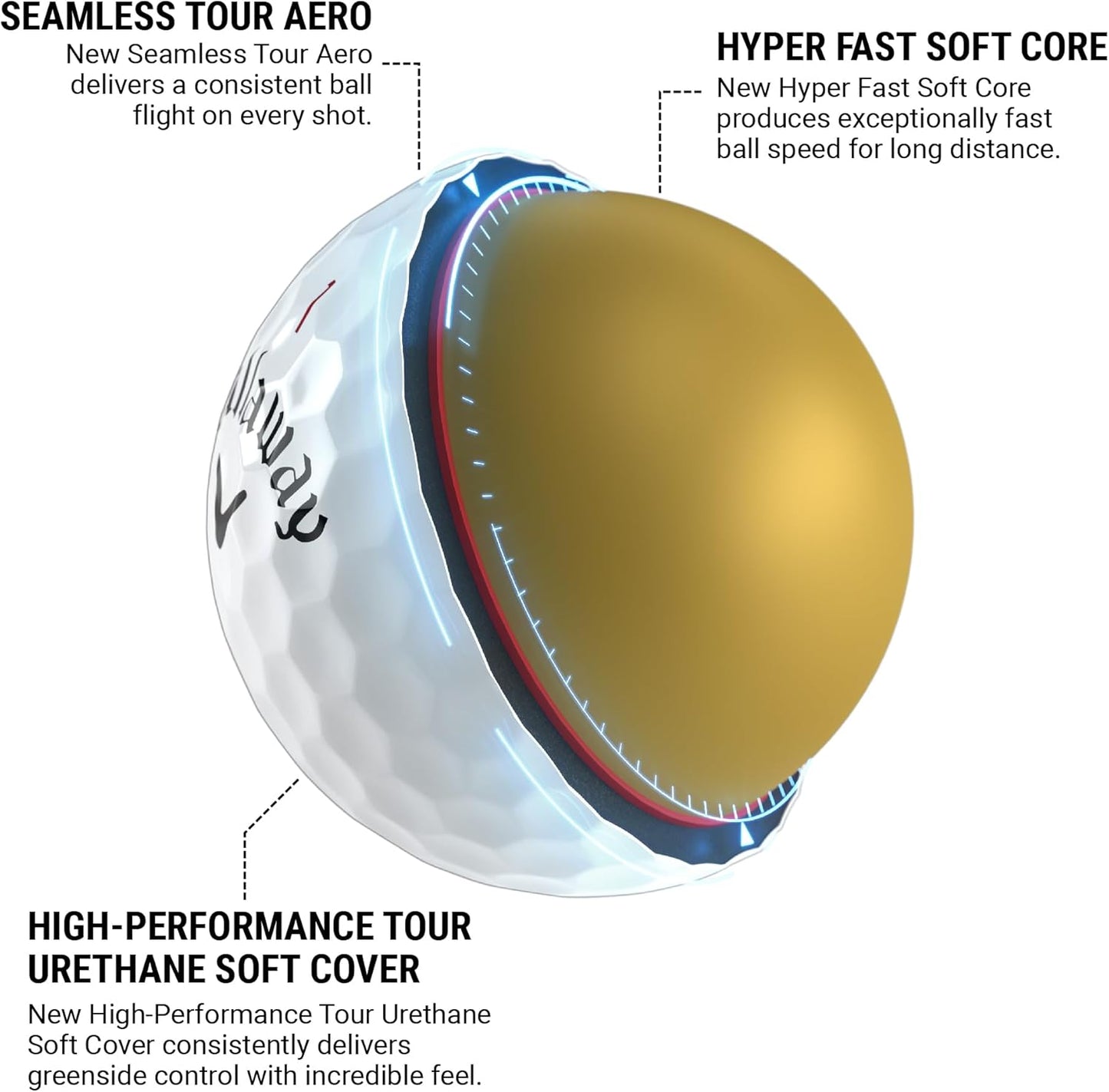 Callaway Chrome Tour Golf Balls, 12-pack