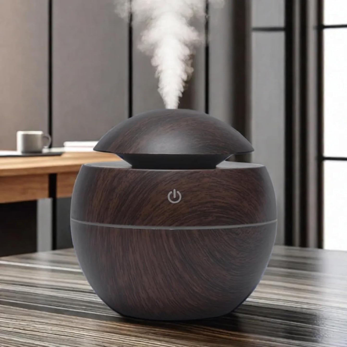 7 Colour LED Air Diffuser & Humidifier with Aromatic Essential Oil Feature | 130ml Ultrasonic Cool Mist | Auto Shut-Off | Aromatherapy Diffuser for Home, Office, Spa and More