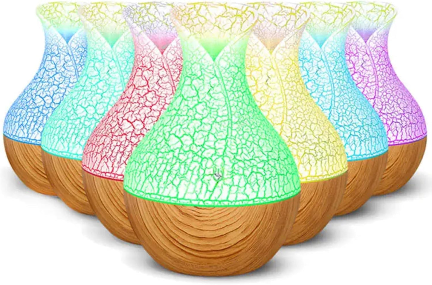 7 Colour LED Air Diffuser & Humidifier with Aromatic Essential Oil Feature | 130ml Ultrasonic Cool Mist | Auto Shut-Off | Aromatherapy Diffuser for Home, Office, Spa and More!
