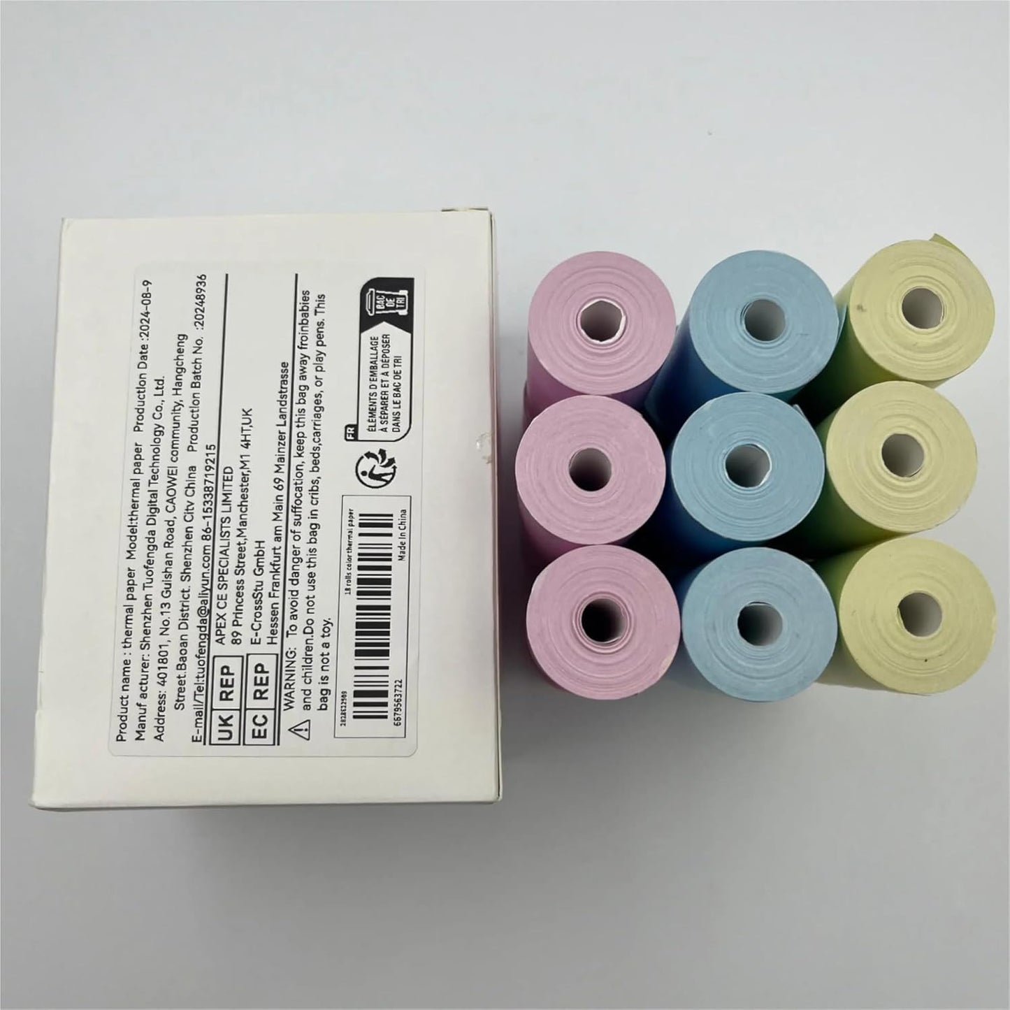 58mm Thermal Photo Paper Rolls – Compatible with Paperang & Peripage, Color Printing Paper for Mini Mobile Photo Printers, 3-Pack for Portable Inkless Printing.