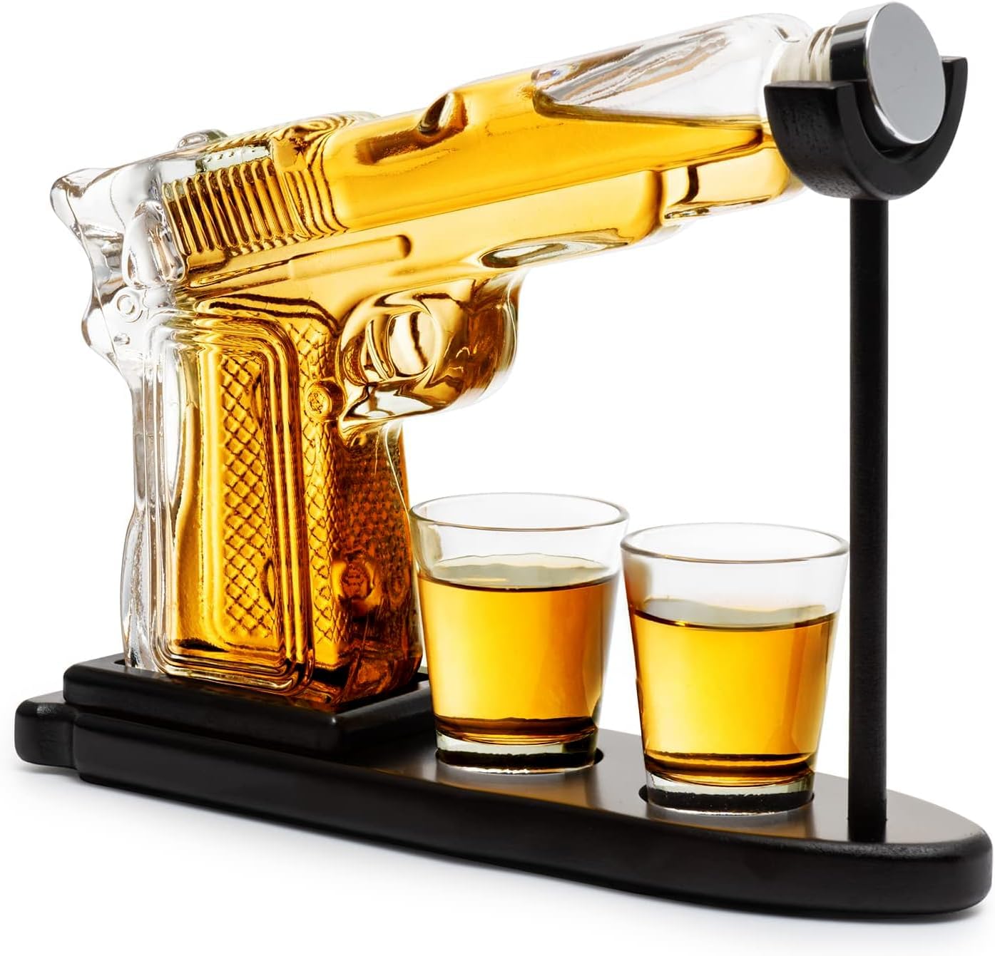 Whiskey Gun Decanter Set + 2 Bullet Glasses