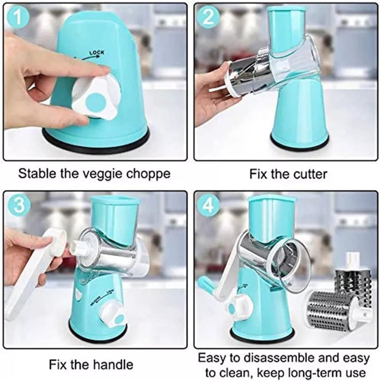 Premium Cheese Grater with Ergonomic Handle | Stainless Steel, Easy to Clean, Multi-Purpose Kitchen Tool | Ideal for grating cheese, vegetables, chocolate, and zesting fruits.