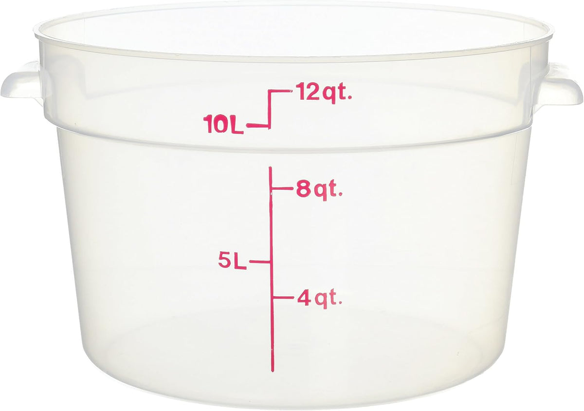 Cambro Camware Translucent Round Food Storage Containers, 12 Quart (RFS12PP) Category: Food Storage Round Containers