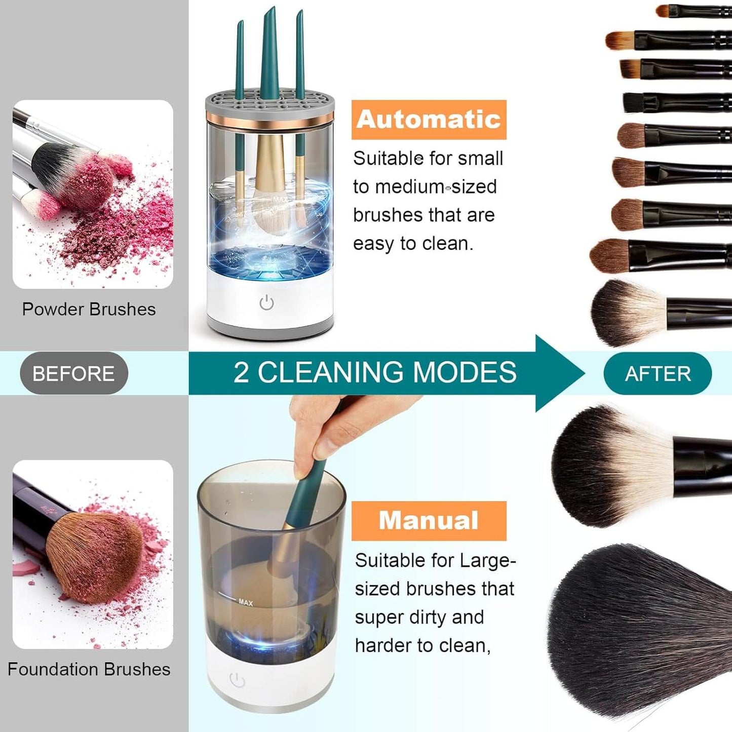 Makeup Brush Cleaner Machine, Electric Cosmetic Brush Cleaner, Makeup Brush