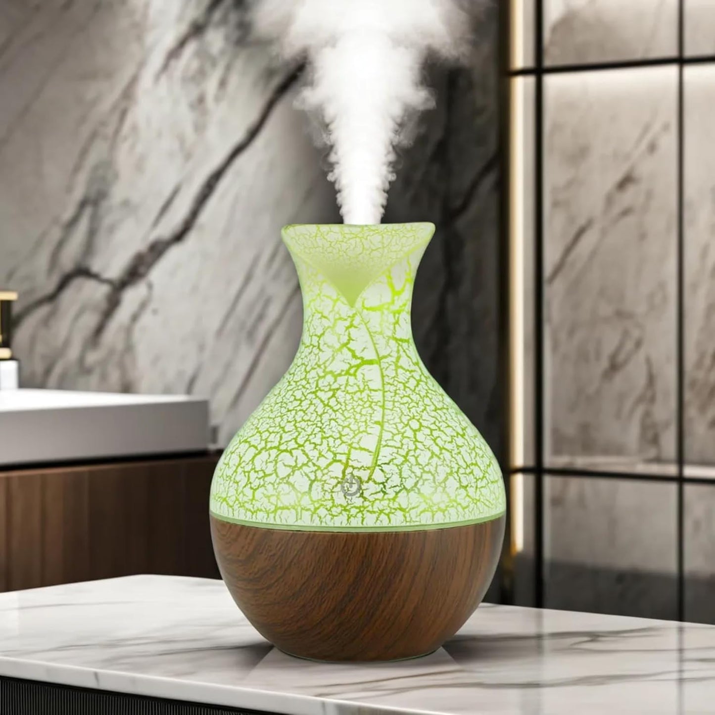 7 Colour LED Air Diffuser & Humidifier with Aromatic Essential Oil Feature | 130ml Ultrasonic Cool Mist | Auto Shut-Off | Aromatherapy Diffuser for Home, Office, Spa and More!