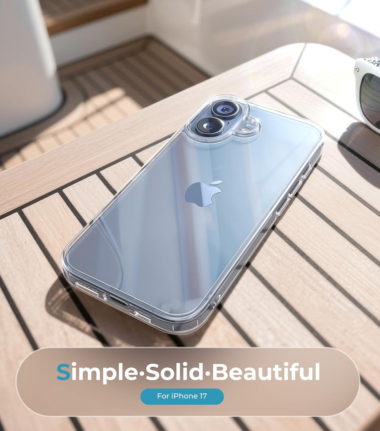 iPhone 17 Case - Crystal Clear 17 Phone Case, Rugged Military Grade Protection Shockproof Bumper Cover Anti-Yellow Case for Apple iPhone 17 Accessories Transparent