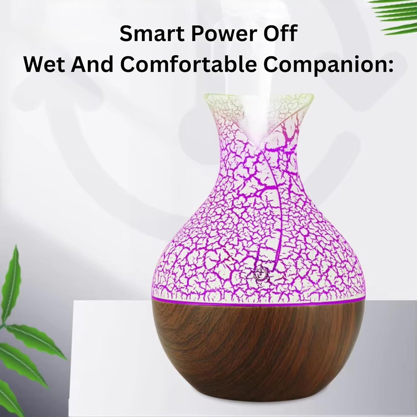 7 Colour LED Air Diffuser & Humidifier with Aromatic Essential Oil Feature | 130ml Ultrasonic Cool Mist | Auto Shut-Off | Aromatherapy Diffuser for Home, Office, Spa and More!
