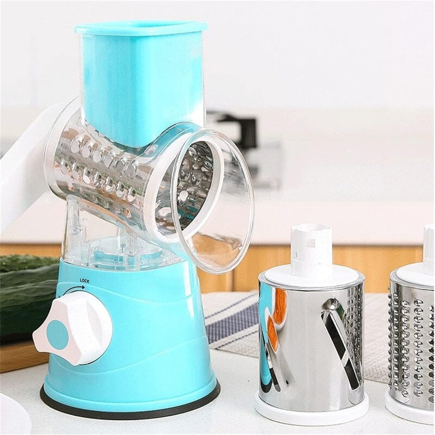 Premium Cheese Grater with Ergonomic Handle | Stainless Steel, Easy to Clean, Multi-Purpose Kitchen Tool | Ideal for grating cheese, vegetables, chocolate, and zesting fruits.