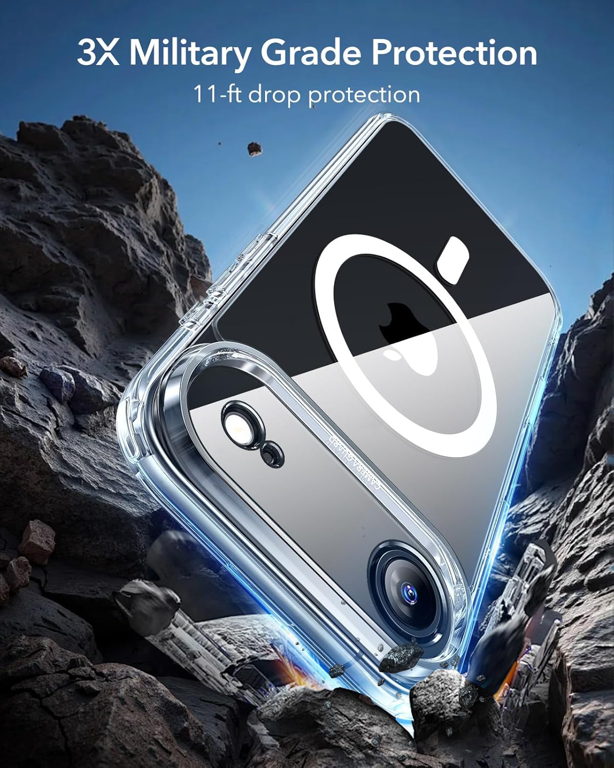 iPhone 17 Air Case, Camera Control, Compatible with MagSafe, Shockproof Military-Grade Protection, Magnetic Phone Case for iPhone 17 Air Case, Clear