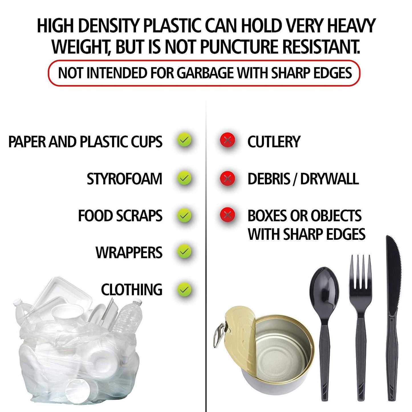 10-Gallon Commercial Can Liners, 1000 ct.