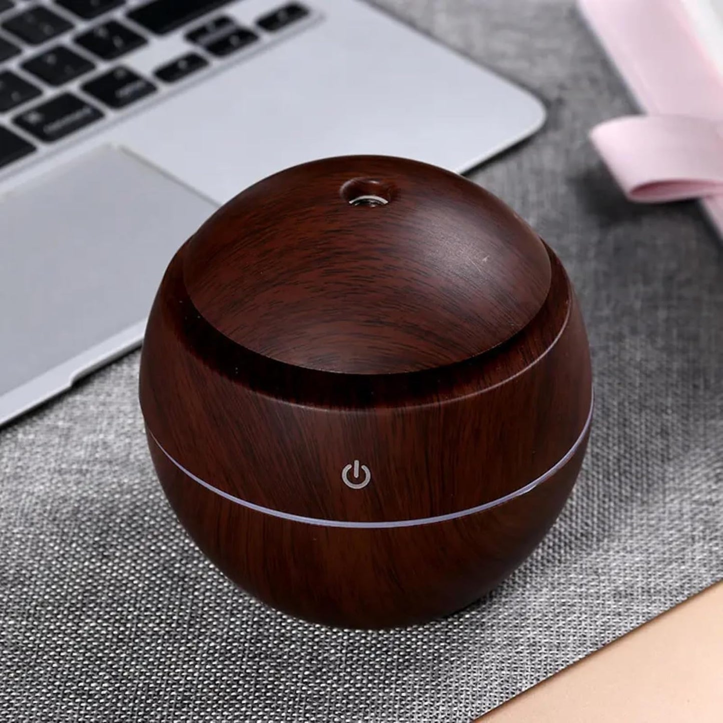 7 Colour LED Air Diffuser & Humidifier with Aromatic Essential Oil Feature | 130ml Ultrasonic Cool Mist | Auto Shut-Off | Aromatherapy Diffuser for Home, Office, Spa and More