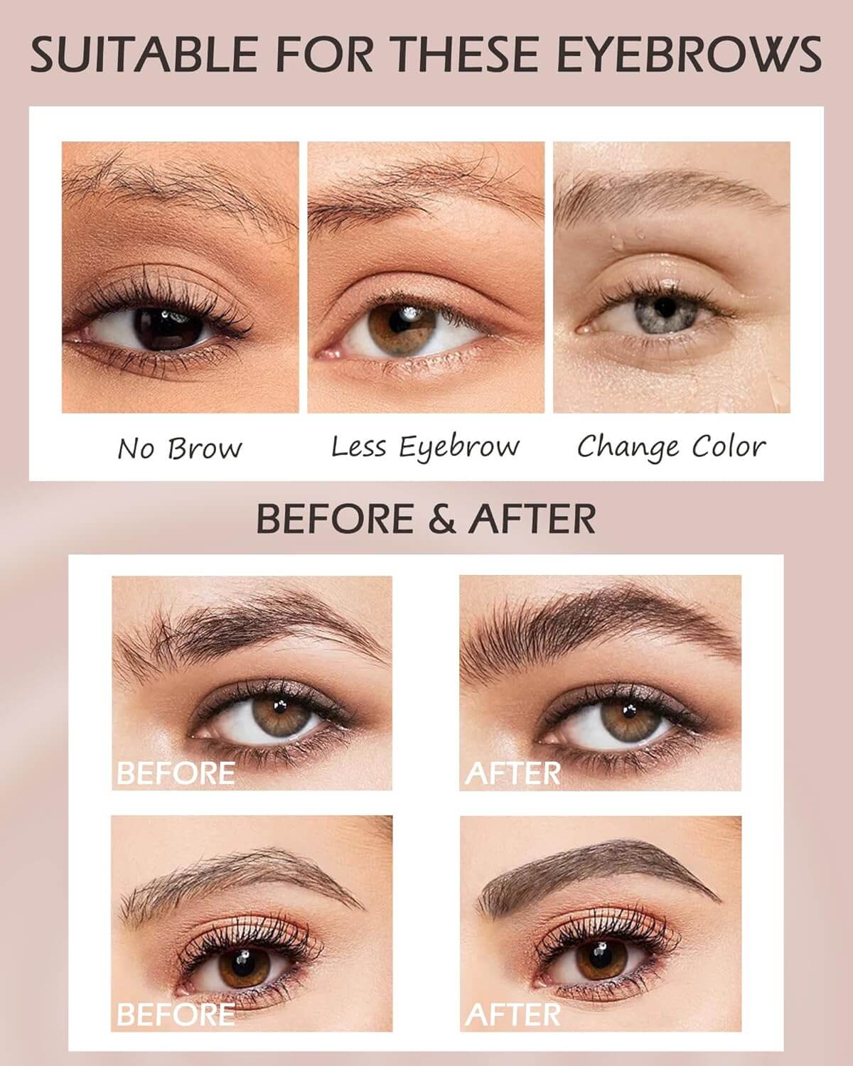 Waterproof Brow Gel Clear-2PCS Strong Hold Eyebrow Gel,Eyebrow Mascara Long-Lasting Quick-Drying Transfer-Proof Brow Setting Gel, Brow Shaping Gel for Natural-Looking Brows, Women