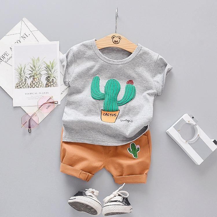 Fashion Infant Clothing Set for Boys and Girls Cute Summer Casual Clothes Set Top+Shorts Kids Clothes Summer Edition T shirt and Pants Set
