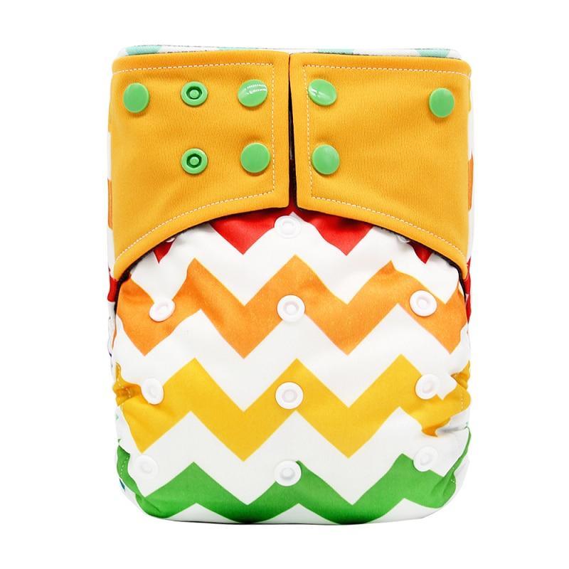 Baby Cloth Diaper Reusable Adjustable Pocket Nappy Cover Fit All Diaper Reusable Nappies Cotton In Modern Trend Printed Design For Unlimited Uses