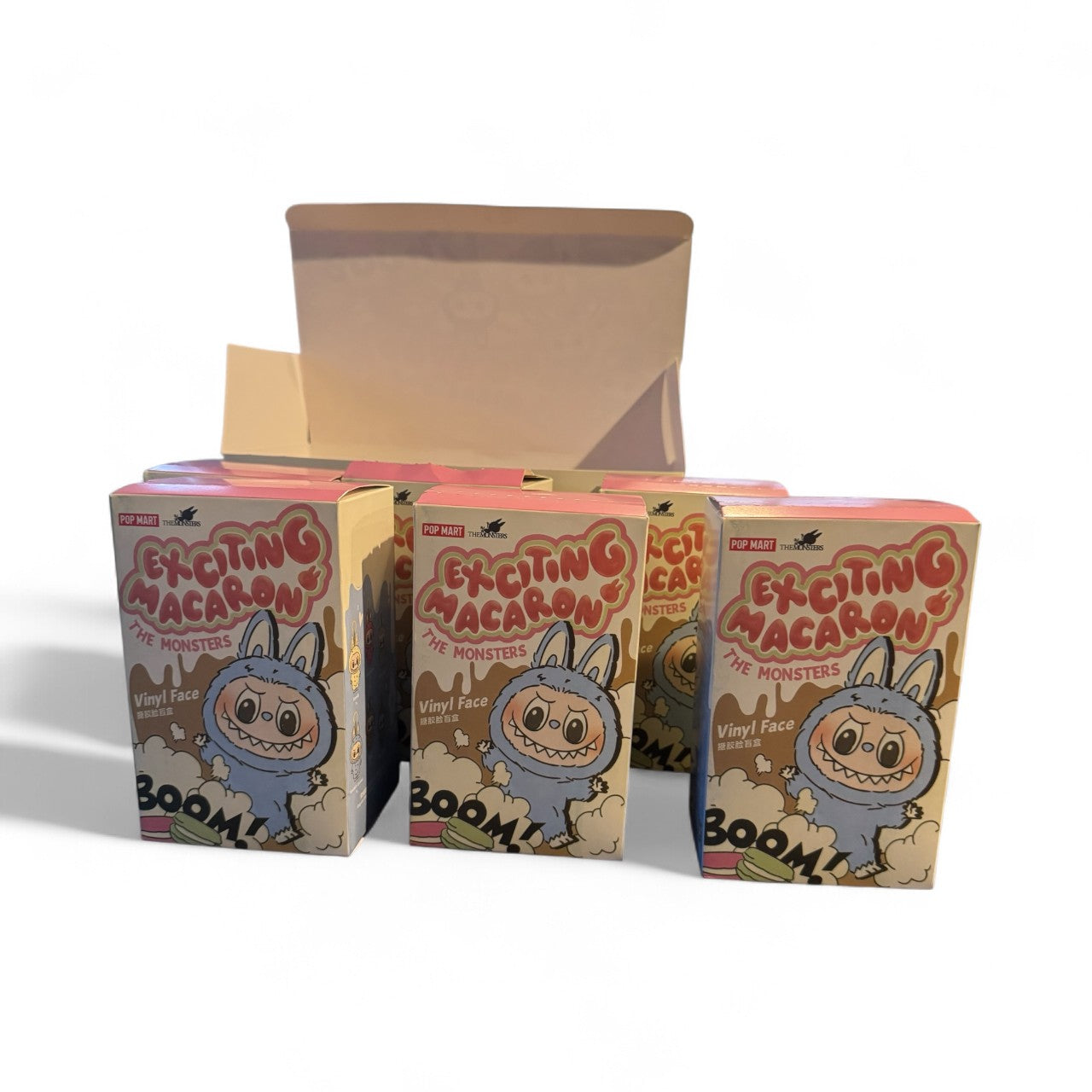 The Monsters - Tasty Macarons Vinyl Face Blind Box, 6PCs The Monsters Blind Box Figures, Random Design Action Figures Collectible Toys Home Decorations, Whole Set 6 IN BOX