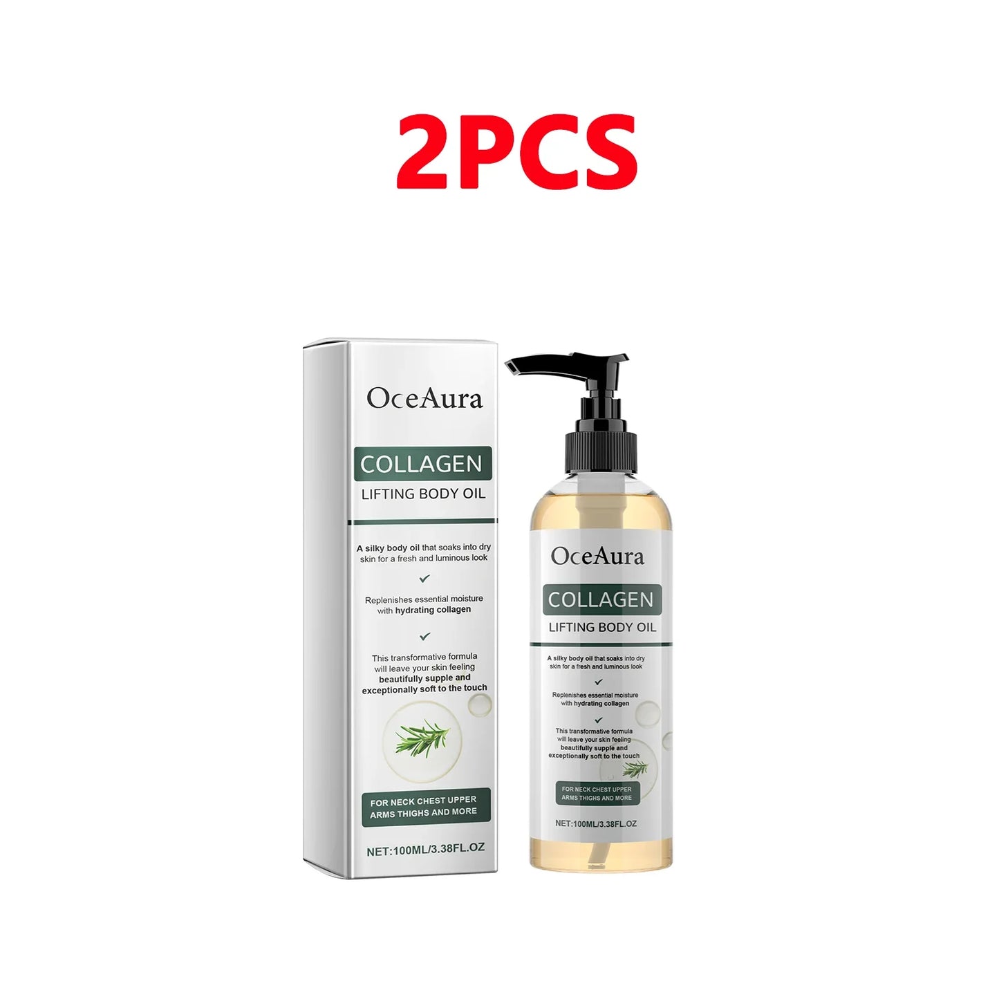 Collagen Firming Body Oil 100ml Enhance Skin Elasticity & Tighten Deep Hydration Moisturizing Refreshing Rosemary Non-Greasy Oil