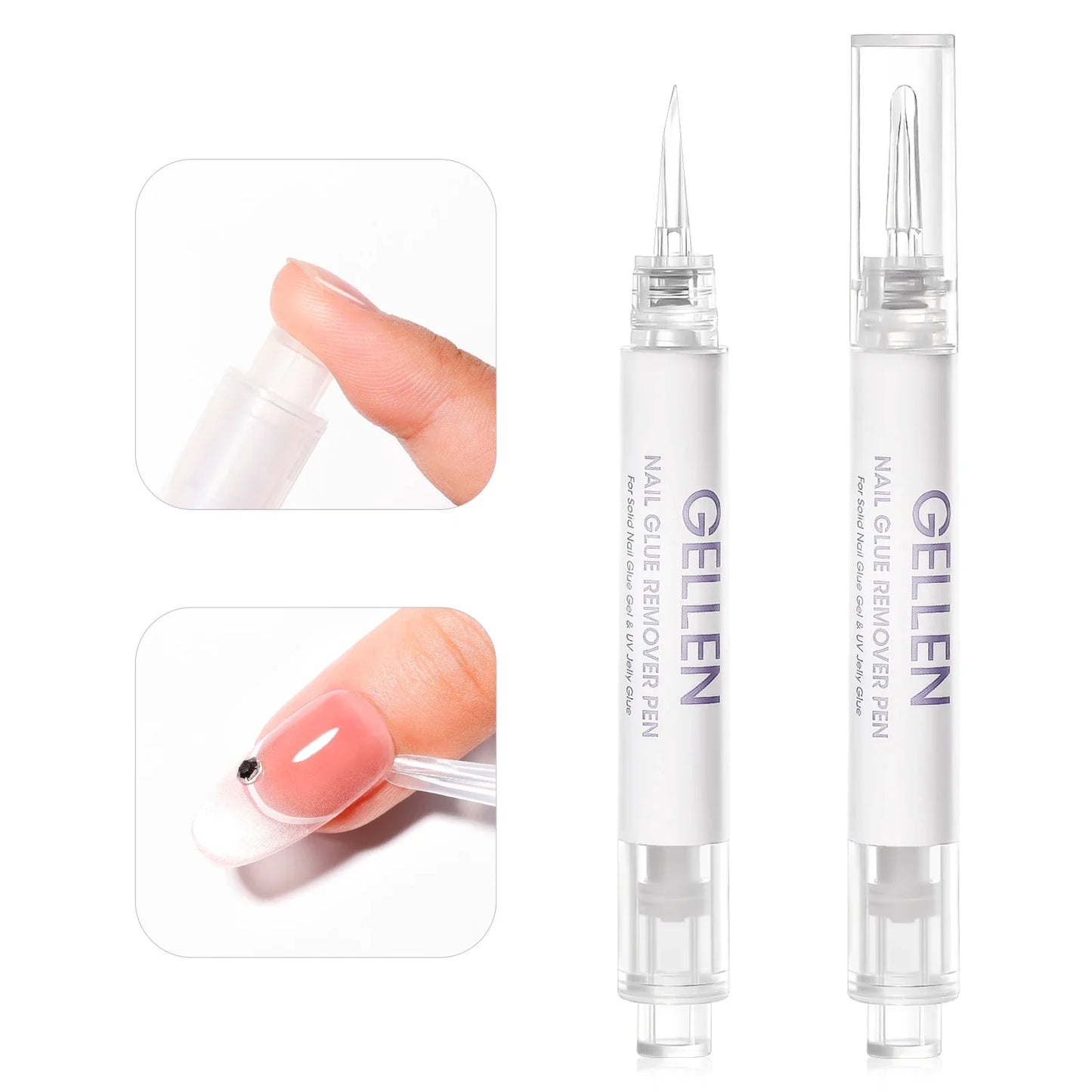 GELLEN Nail Glue Remover 40ml Gentle Formula UV Gel Removal Fake Tips Non Acetone Odorless Easy Debonder False Nails Glue Off