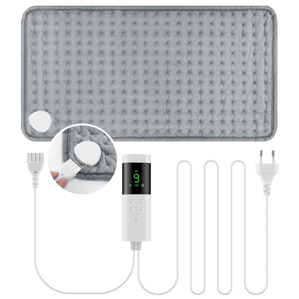 30*60cm Electric Heating Pads for Back Neck Shoulder Home Office Washable Winter Warm Blanket 4 Timer 9 Temperature Control