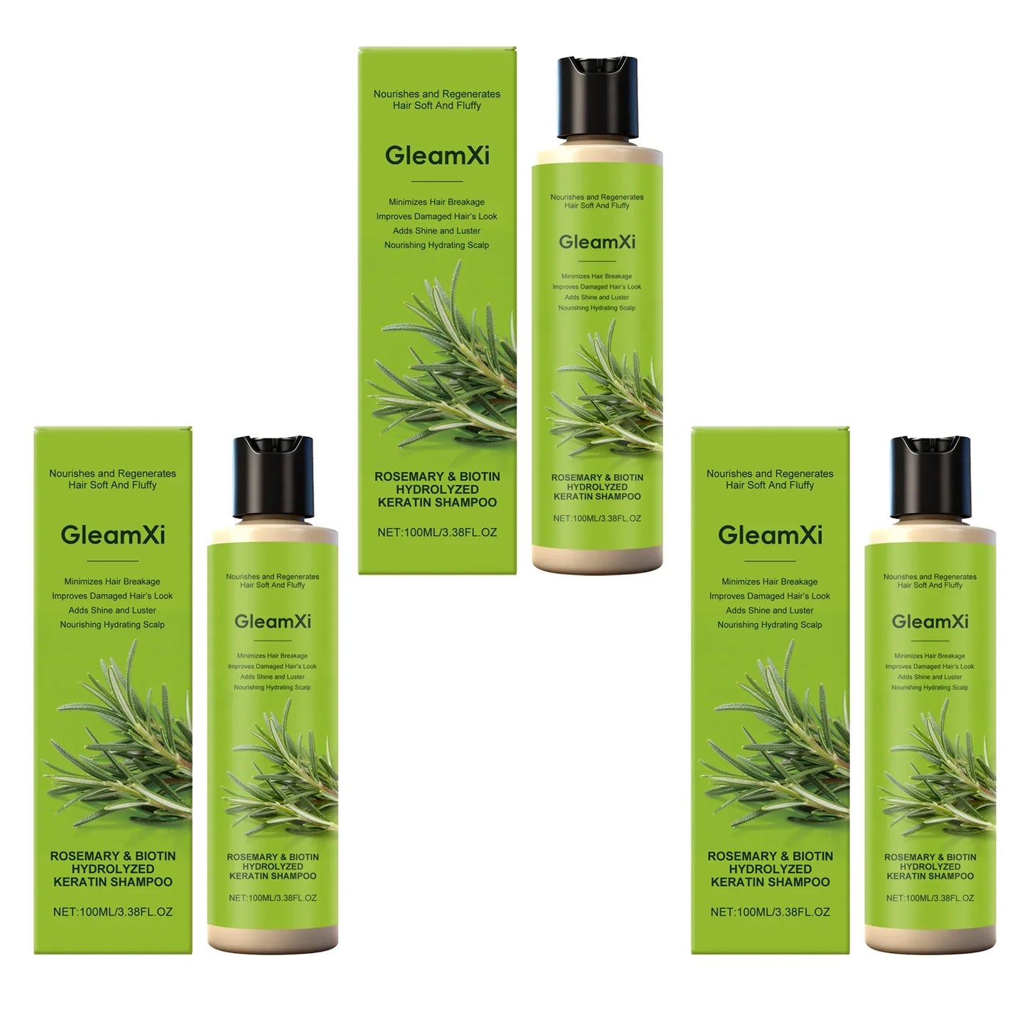 Rosemary Hair Care Shampoo with Biotin Moisturizing Scalp Treatment Volumizing Oil Control Daily Use Natural Hair Care