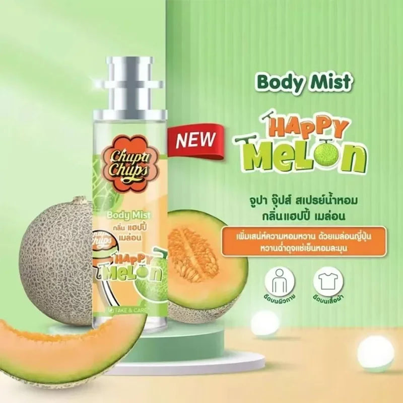 Chupa Chups Body Mist 100ml Refreshing Fruity Fragrance Long-lasting Sweet Scent Melon Apple Grape Berry Flavors Women Perfume
