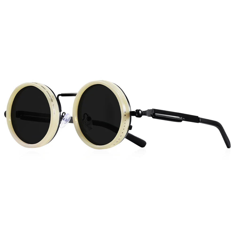 CRIXALIS Polarized Round Sunglasses ND9 Adjustable Dimming Men Women Retro Punk Men's Fishing Eyeglasses Outdoor Shades UV400