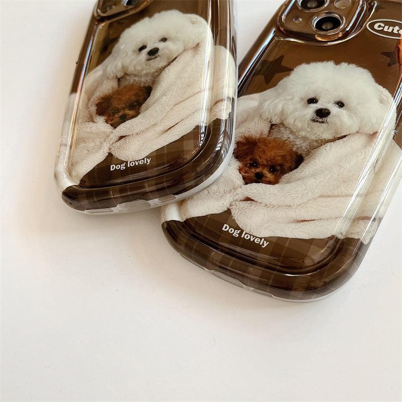 Cute Scottish Plaid Lattice Soft Case For Iphone 14 13 12 11 Pro Max X Xr Xs Max Lovely Dog Shockproof Protective Cover Checkered Plaid Soft Silicone Case