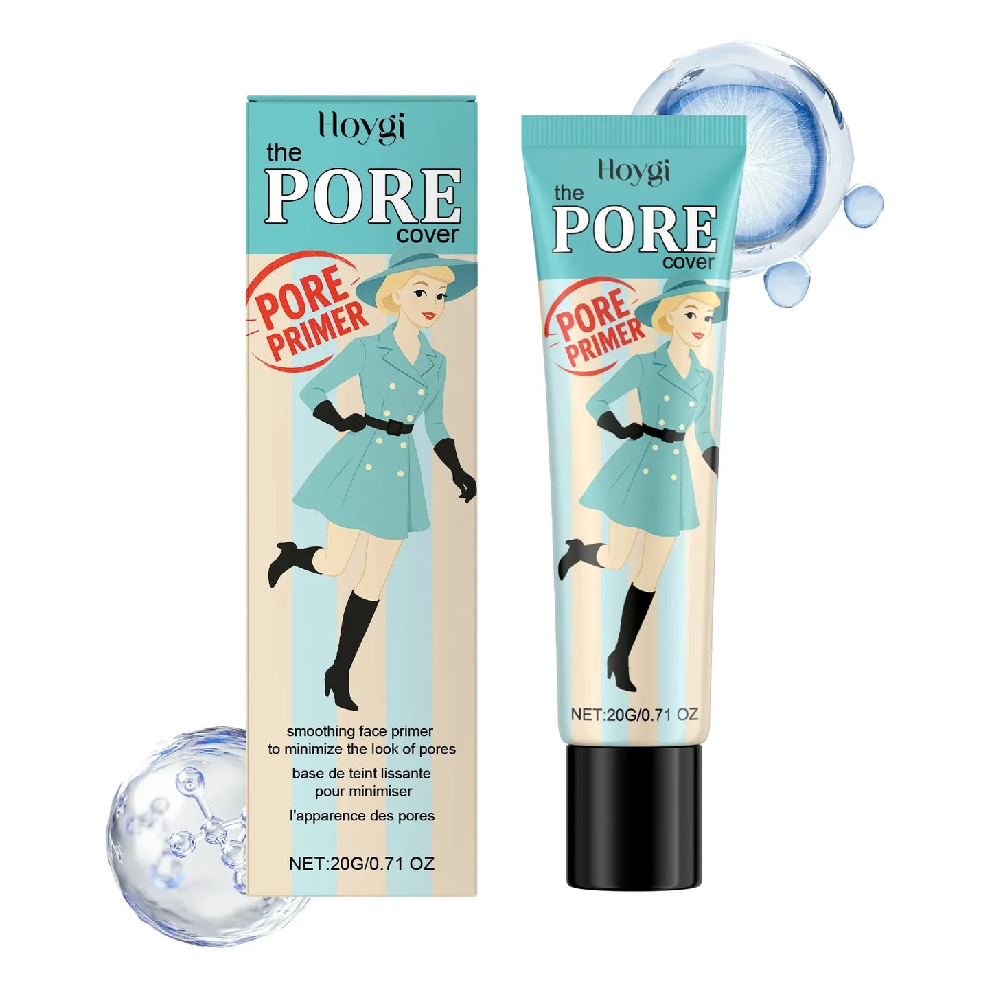 Hoygi Pore Primer Long Lasting Makeup Absorb Excess Oil Fine Texture Refresh Moisturizing Gentle Formula Smoothing Face Primer